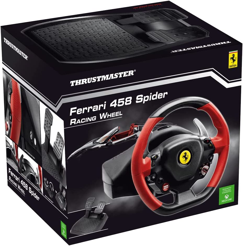 فرمان و پدال بازی مخصوص ایکس باکس وان ThrUStmaster Ferrari 458 Spider Racing Wheel - ارسال ۱۰ الی ۱۵ روز کاری