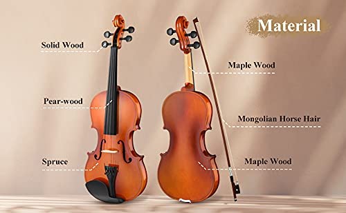 ویولن مایک موزیک Mike Music 4/4 Solid Wood Violin Set Full Size - ارسال ۱۰ الی ۱۵ روز کاری