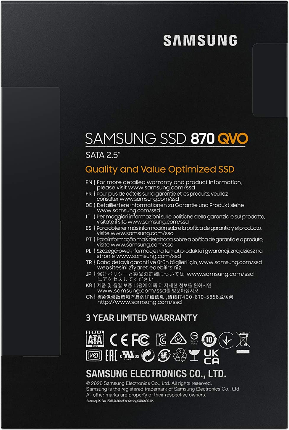 هارد اس اس دی سامسونگ 4 ترابایت مدل SAMSUNG 870 QVO 2.5 - ارسال 10 الی 15 روز کاری