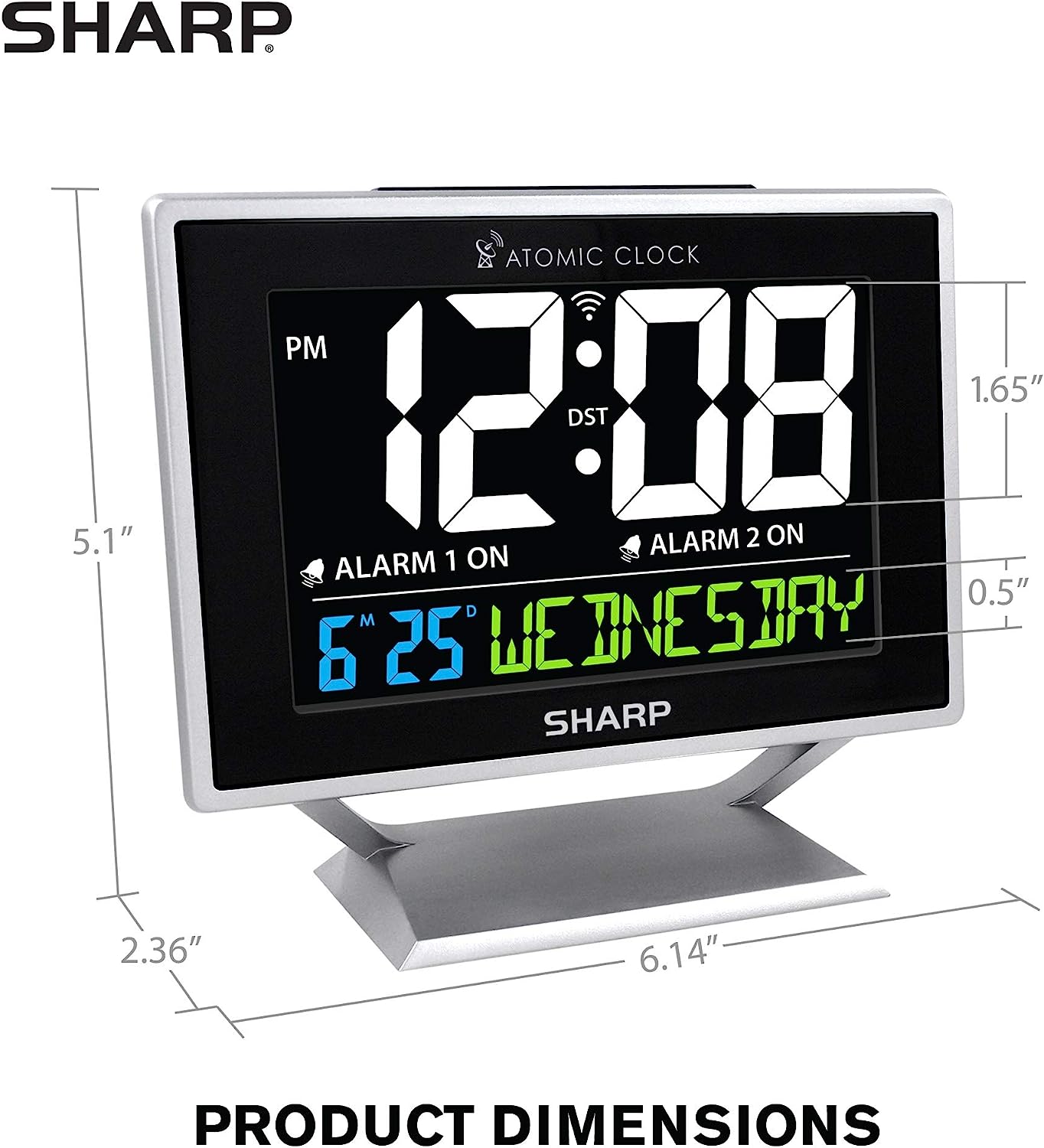 ساعت دیجیتال رومیزی مدل Sharp Atomic Desktop - ارسال 10 الی 15 روز کاری