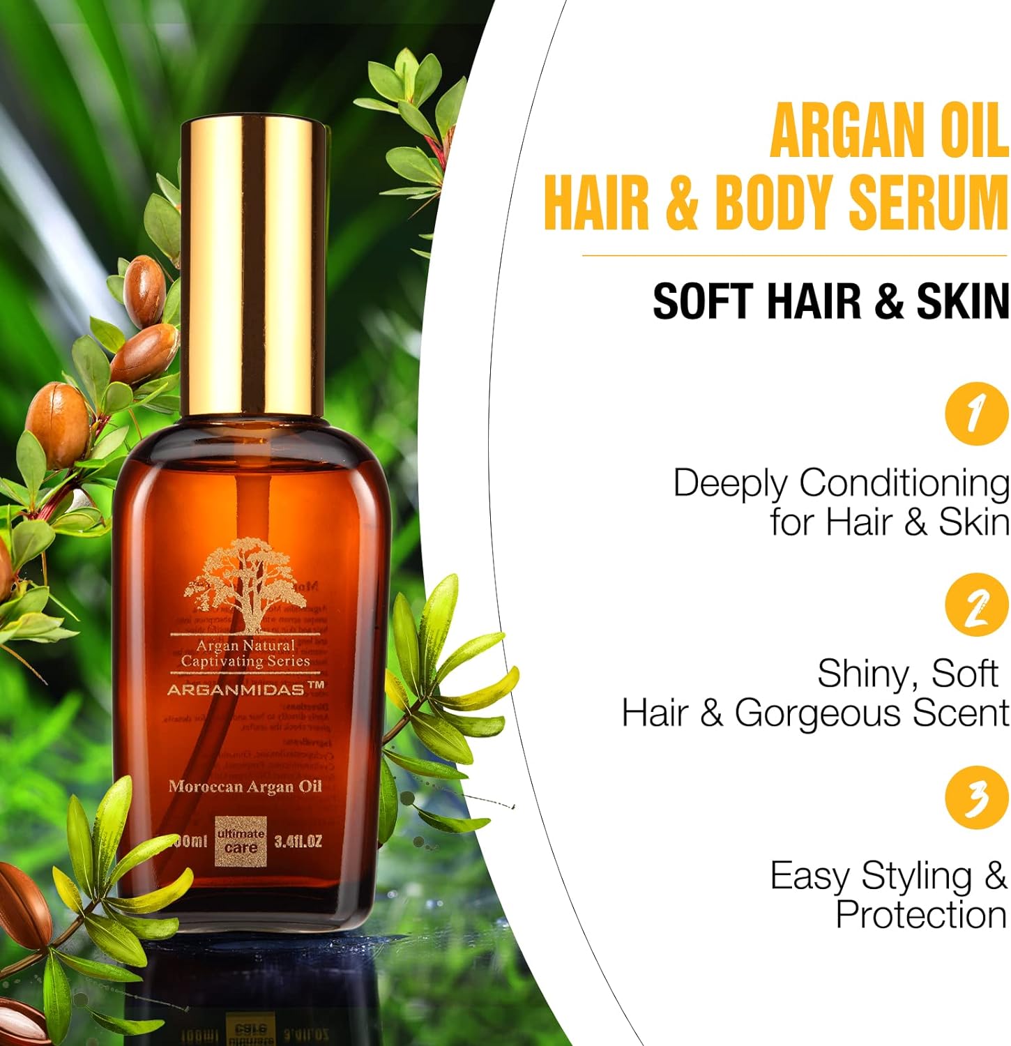 روغن مو و پوست آرگان مراکشی آرگان میداس مدل ARGANMIDAS Hair Oils - ارسال 15 الی 20 روز کاری
