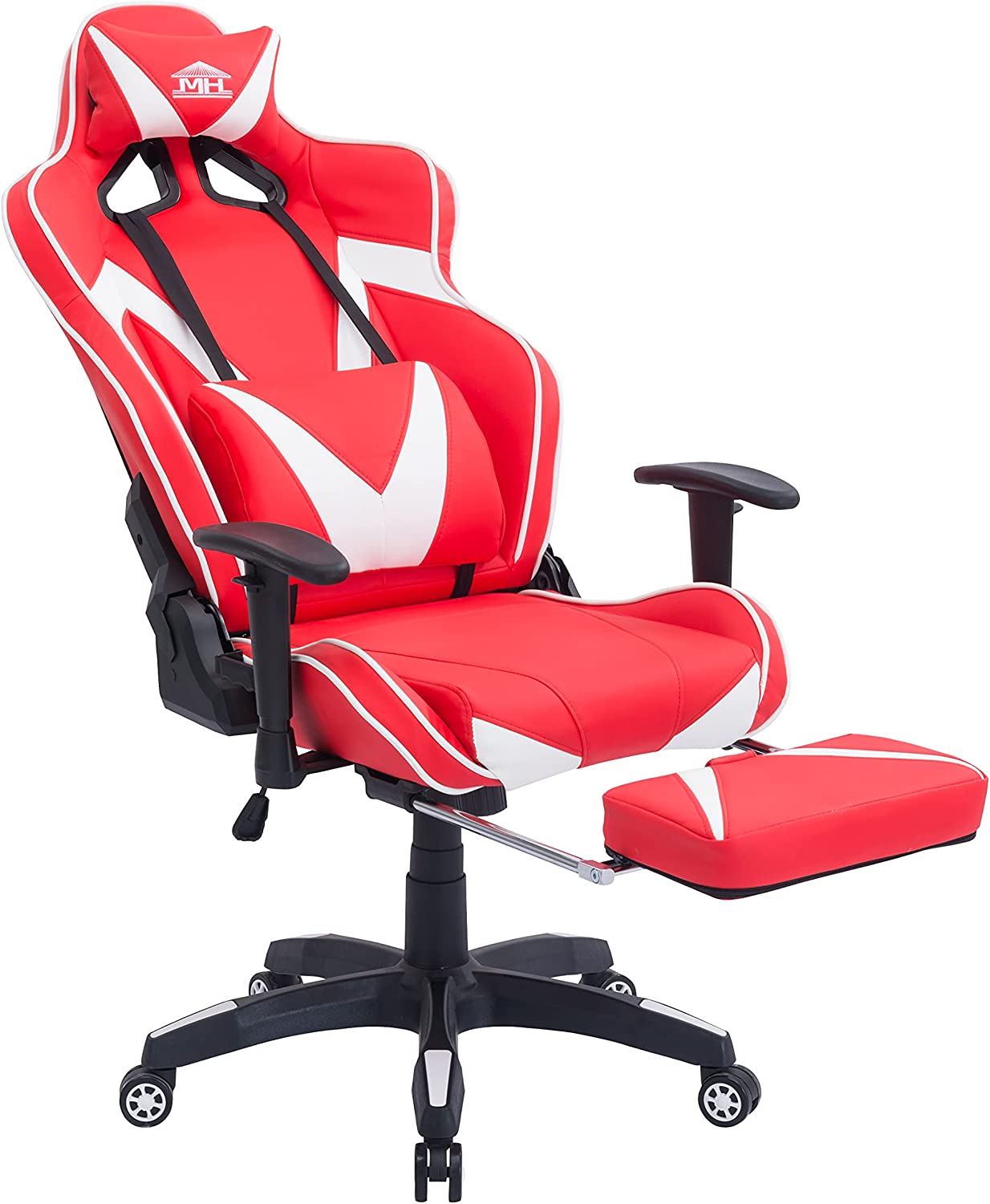 صندلی بازی کامپیوتری Multi Home Furniture MH-8885 قرمز سفید - ارسال ۱۰ الی ۱۵ روز کاری
