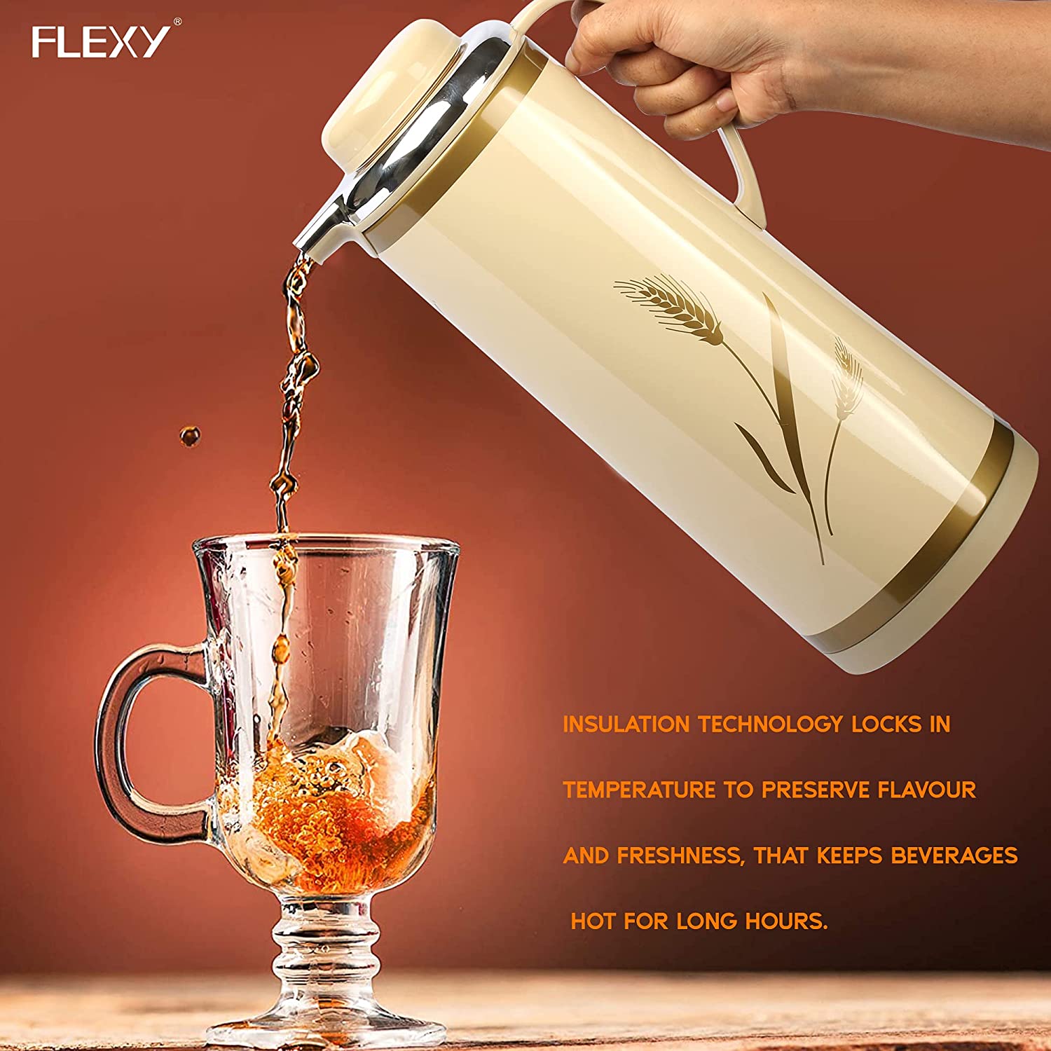 فلاسک چای 1.6 لیتری فلکسی مدل FLEXY Stainless Steel - ارسال 10 الی 15 روز کاری