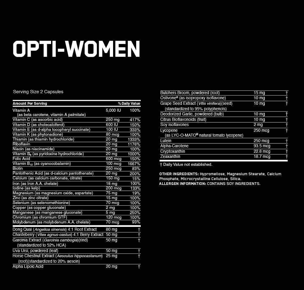 کپسول مولتی ویتامین اپتی وومن زنانه اورجینال مدل Optimum Nutrition 120 Opti-Women - ارسال 20 الی 25 روز کاری