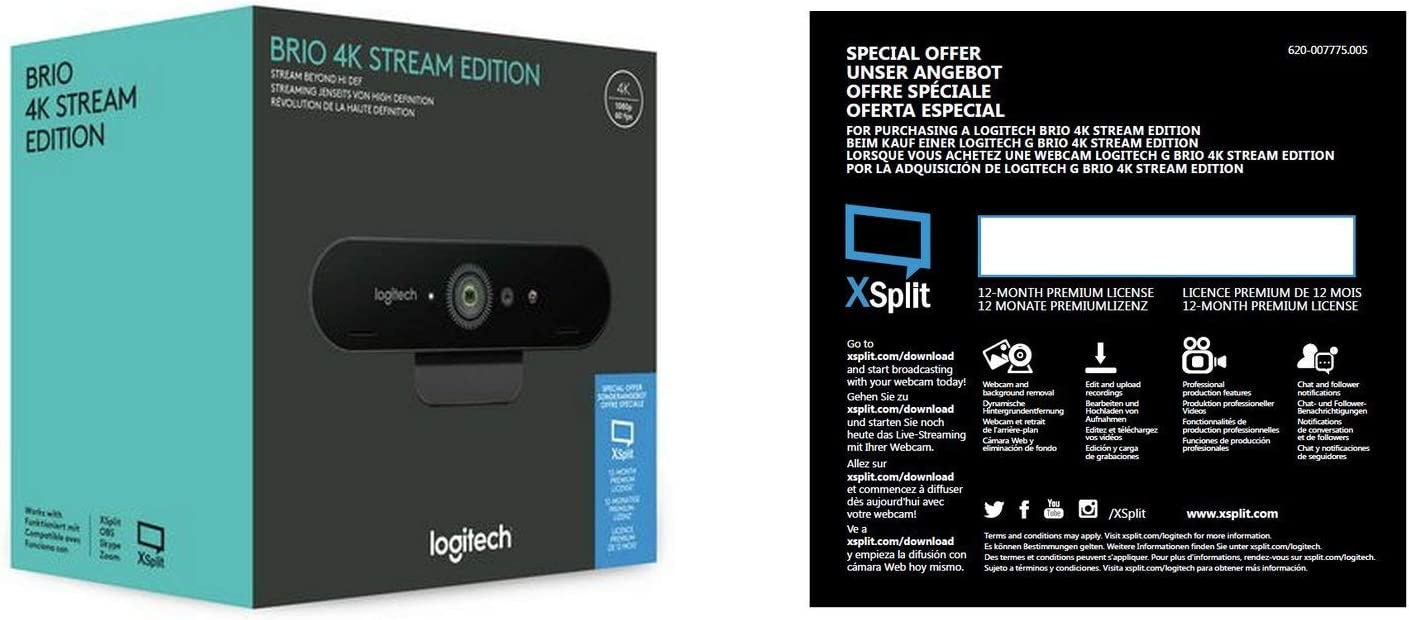 وب کم لاجیتک بریو Logitech Brio Stream Webcam Ultra HD 4K Streaming Edition - ارسال ۱۰ الی ۱۵ روز کاری