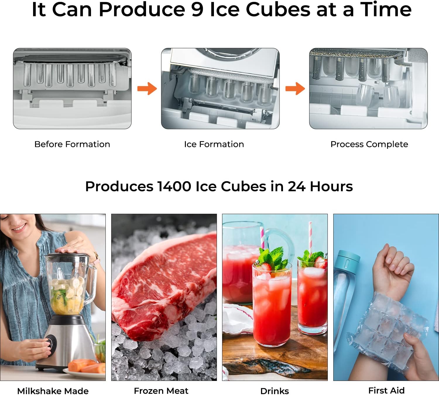 دستگاه یخ ساز جیپاس مدل Geepas Ice Cube Maker - ارسال 10 الی ۱۵ روز کاری