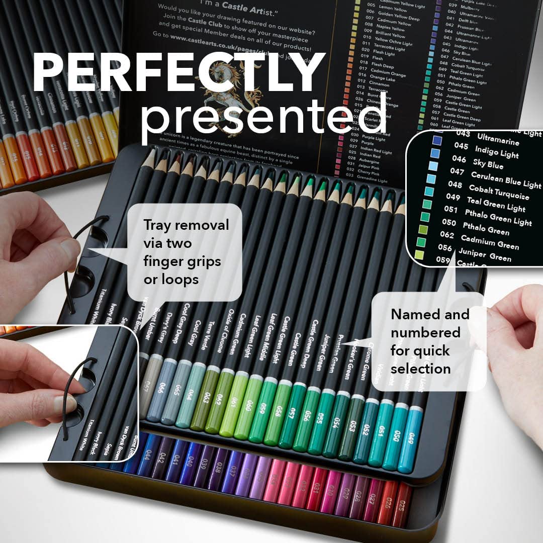 مداد رنگی 72 رنگ Castle Art Supplies Tin Box - Artist Quality - ارسال 20 الی 25 روز کاری