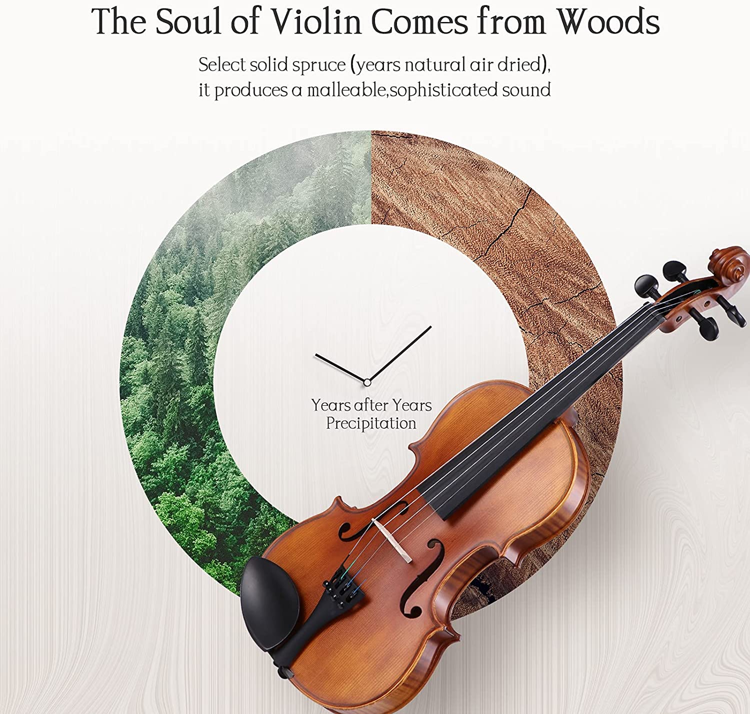 ویولن آکوستیک MIRIO Violin 4/4 Full Size- Acoustic Violin - ارسال ۱۰ الی ۱۵ روز کاری