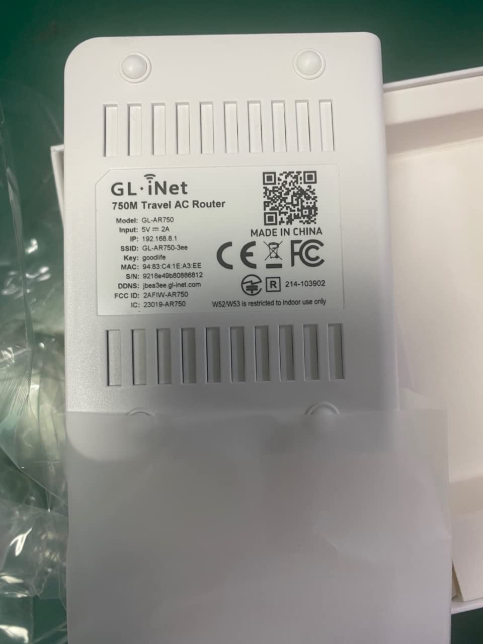 روتر مسافرتی مدل GL.iNet GL-AR750 - ارسال 15 الی 20 روز کاری