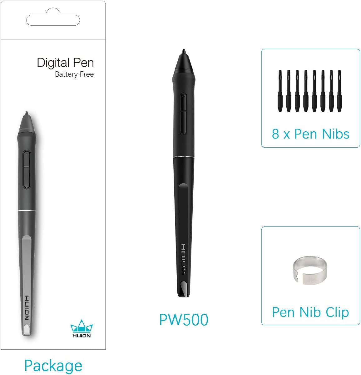 قلم هویون مدل HUION PW500 - ارسال 20 الی 25 روز کاری