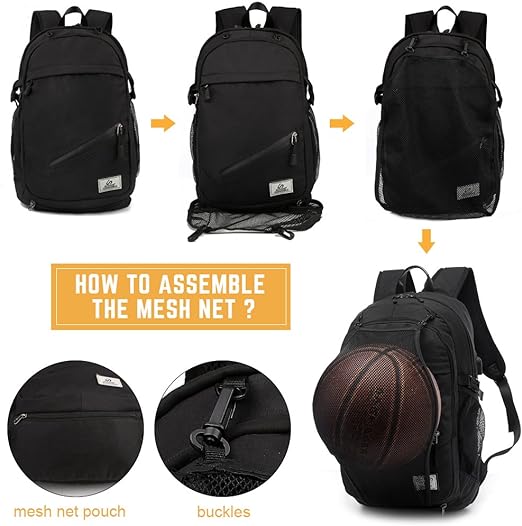 کوله پشتی لپ تاپ بسکتبال پسرانه مدل Basketball Laptop Backpack - ارسال 25 الی 30 روز کاری