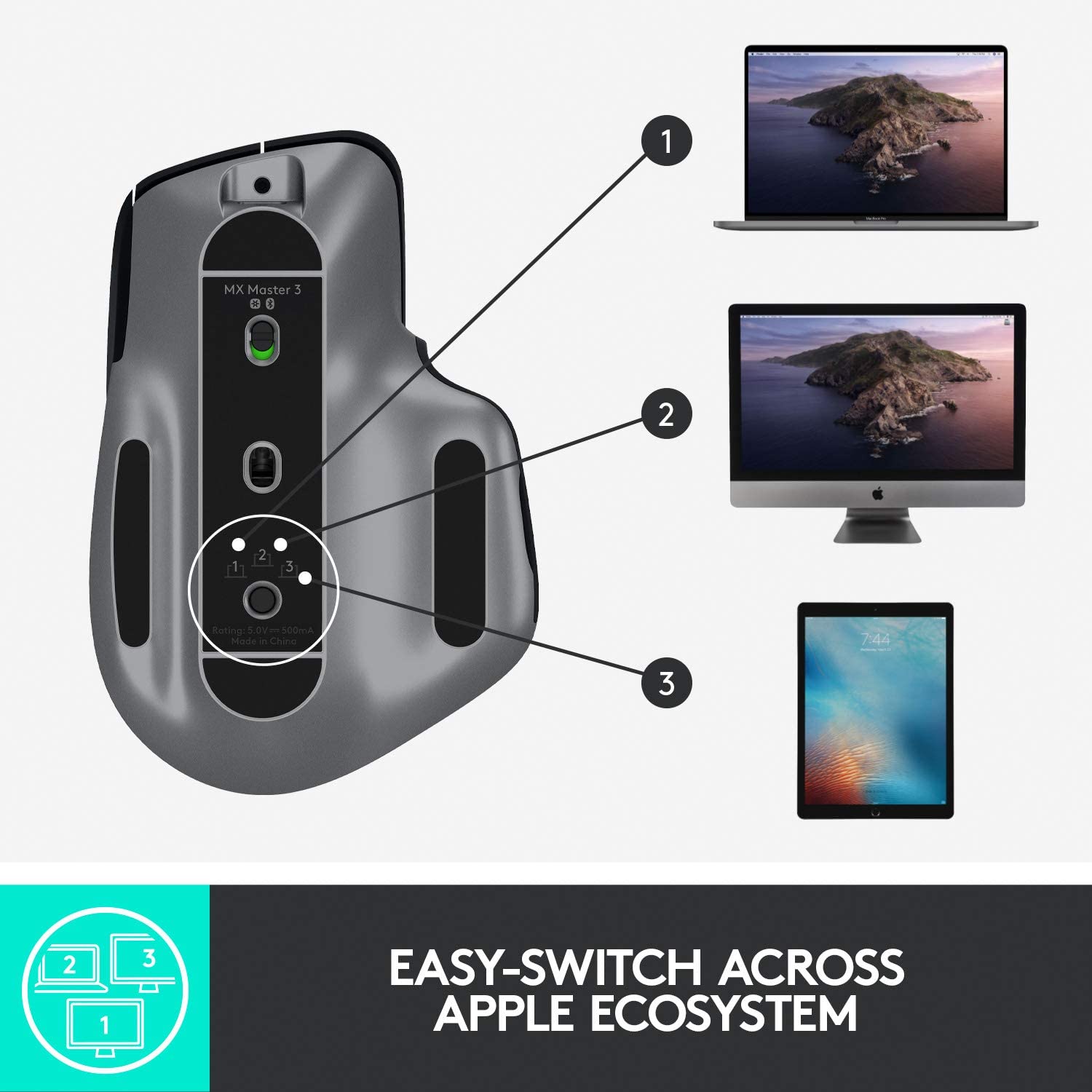 موس بی سیم لاجیتک Logitech MX Master 3  Advanced Wireless Mouse for Mac - ارسال ۱۰ الی ۱۵ روز کاری