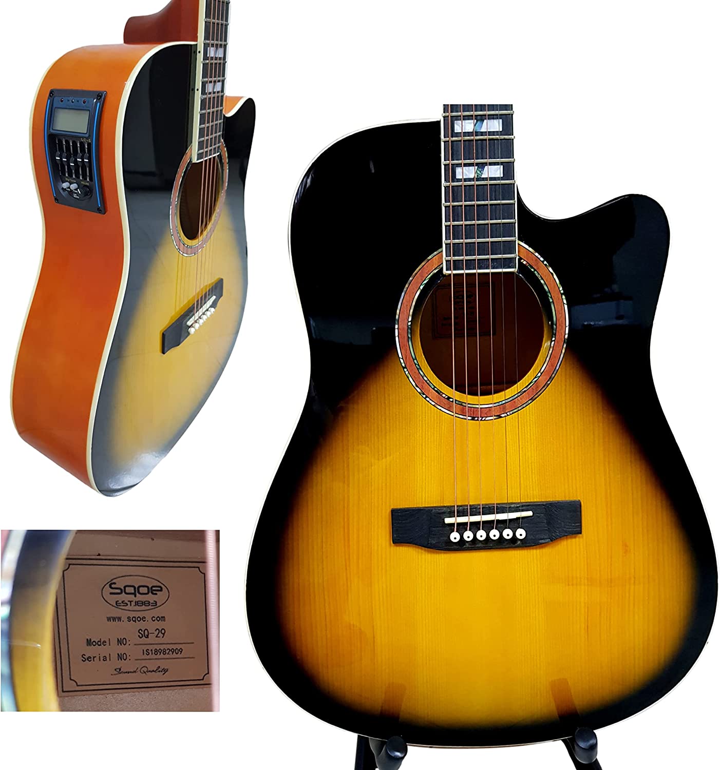 گیتار آکوستیک Sqoe Electro Acoustic Guitar 41 Professional - ارسال ۱۰ الی ۱۵ روز کاری