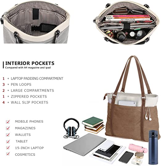 کیف دستی زنانه مدل Women Laptop Tote Bag for Work  - ارسال ۱۰ الی ۱۵ روز کاری
