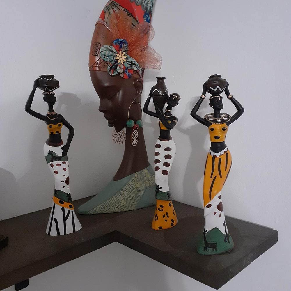 مجسمه آفریقایی با نوار MonLiya 3 Pack African Sculpture with Adhesive Tape - ارسال 15 الی 20 روز کاری