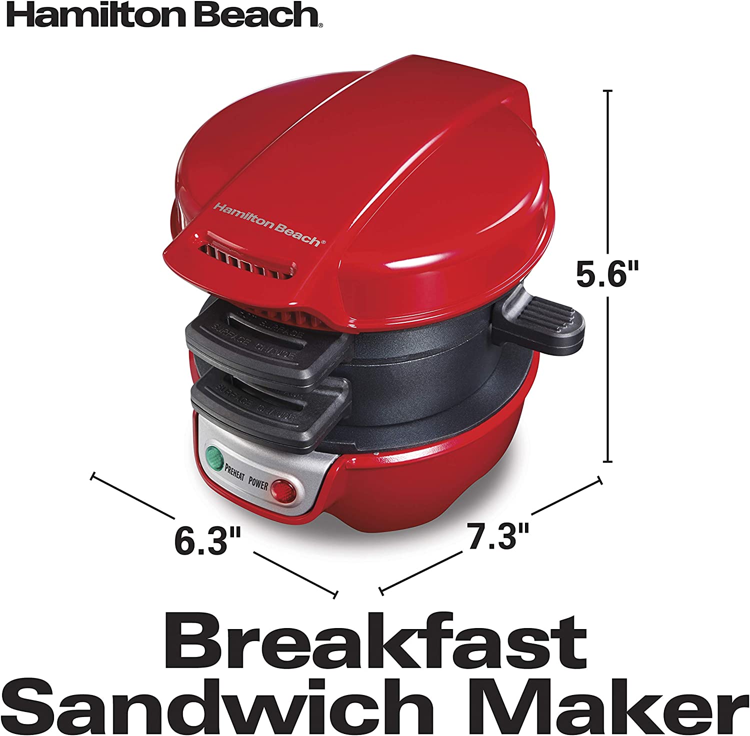 ساندویچ ساز مدل Hamilton Beach Breakfast Electric - ارسال ۱۰ الی ۱۵ روز کاری