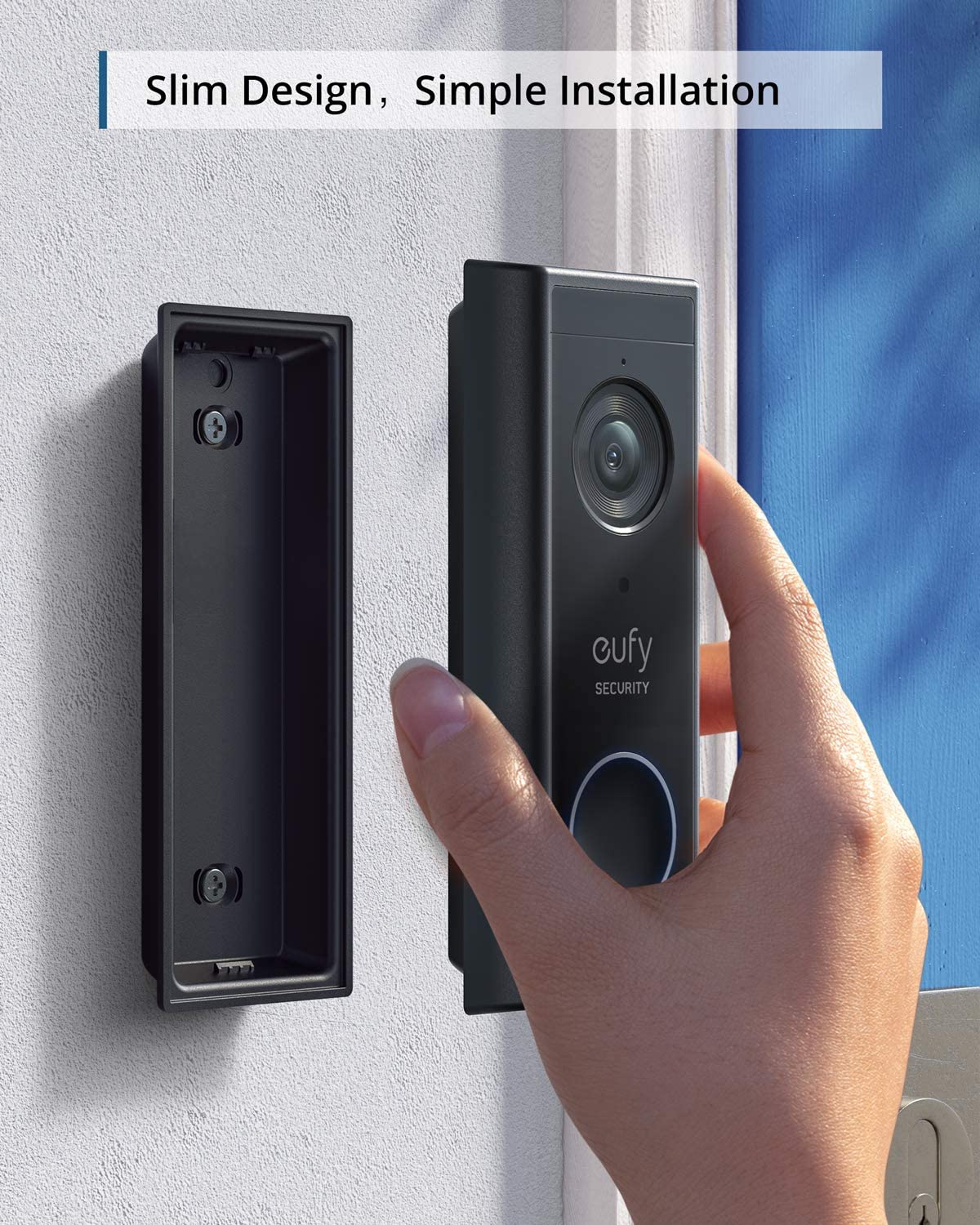 زنگ ویدیوی بی سیم مدل eufy Security Video Doorbell - ارسال ۱۰ الی ۱۵ روز کاری
