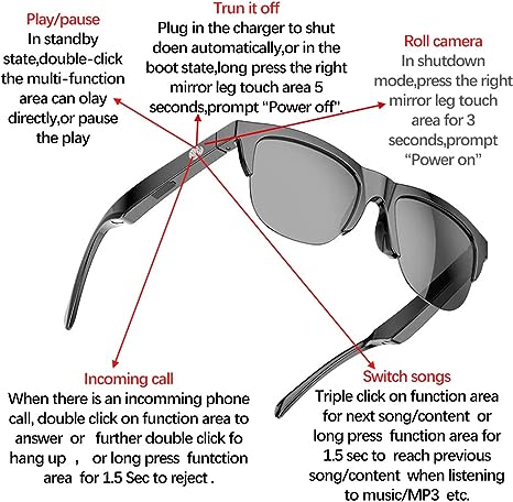 عینک هوشمند مدل Smart Glasses Wireless - ارسال 10 الی 15 روز کاری