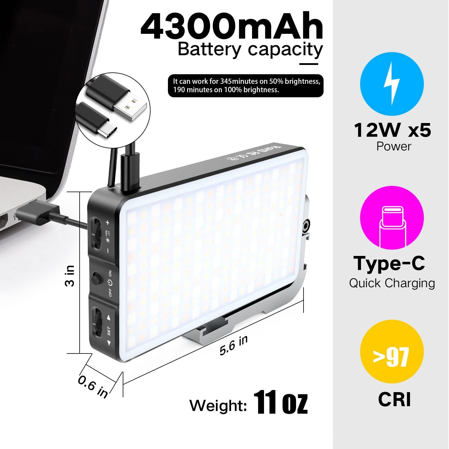 چراغ عکاسی جیبی مدل IVISII G2 Pocket RGB - ارسال 10 الی 15 روز کاری