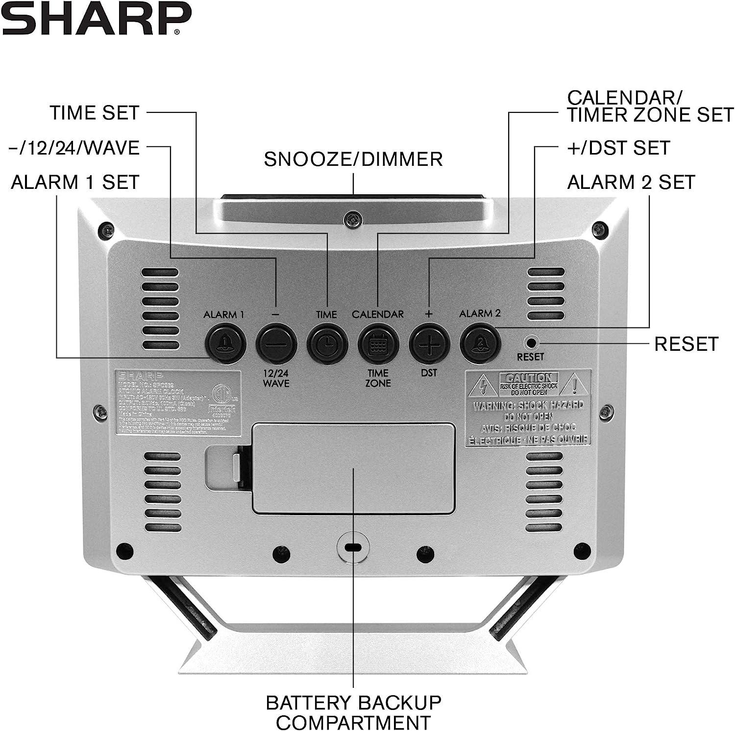 ساعت دیجیتال رومیزی مدل Sharp Atomic Desktop - ارسال 10 الی 15 روز کاری