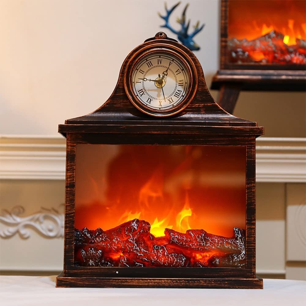 ساعت رومیزی تزئینی Fake Fireplace Logs With Lights No Heat - ارسال ۱۰ الی ۱۵ روز کاری