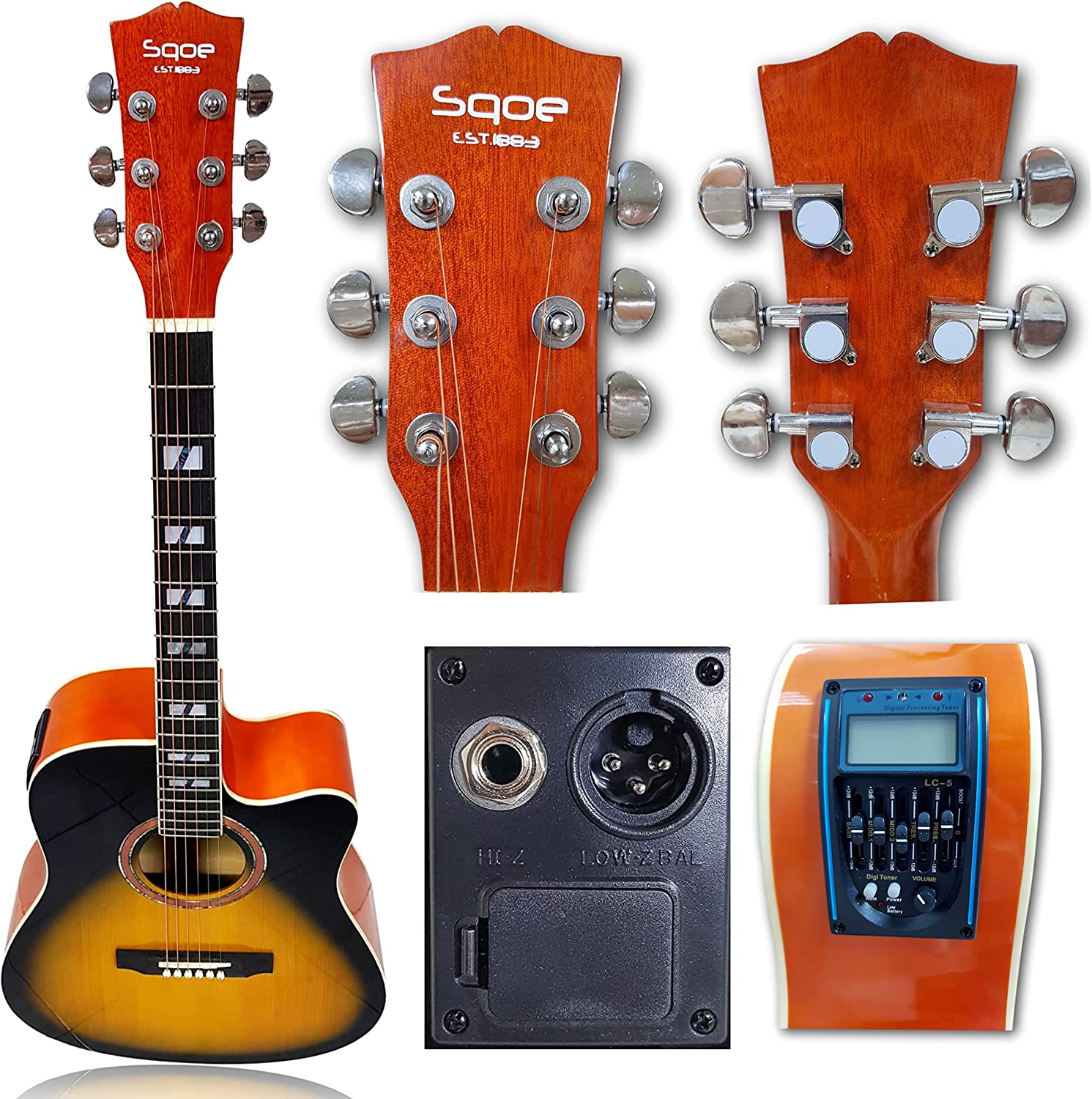 گیتار آکوستیک Sqoe Electro Acoustic Guitar 41 Professional - ارسال ۱۰ الی ۱۵ روز کاری