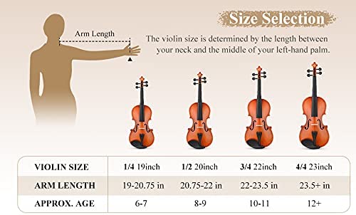 ویولن مایک موزیک Mike Music 4/4 Solid Wood Violin Set Full Size - ارسال ۱۰ الی ۱۵ روز کاری