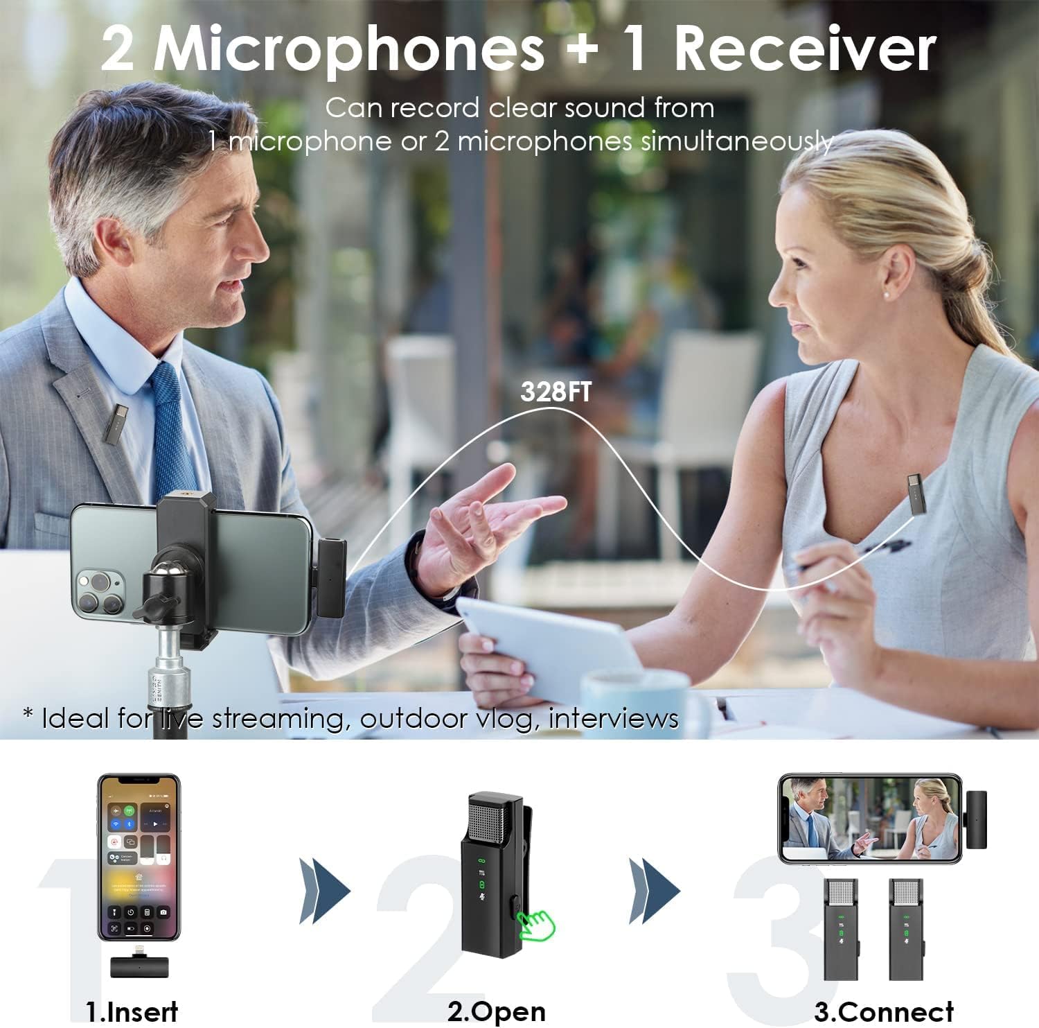 میکروفون بی سیم مدل ZONEY Wireless Lavalier - ارسال 10 الی 15 روز کاری