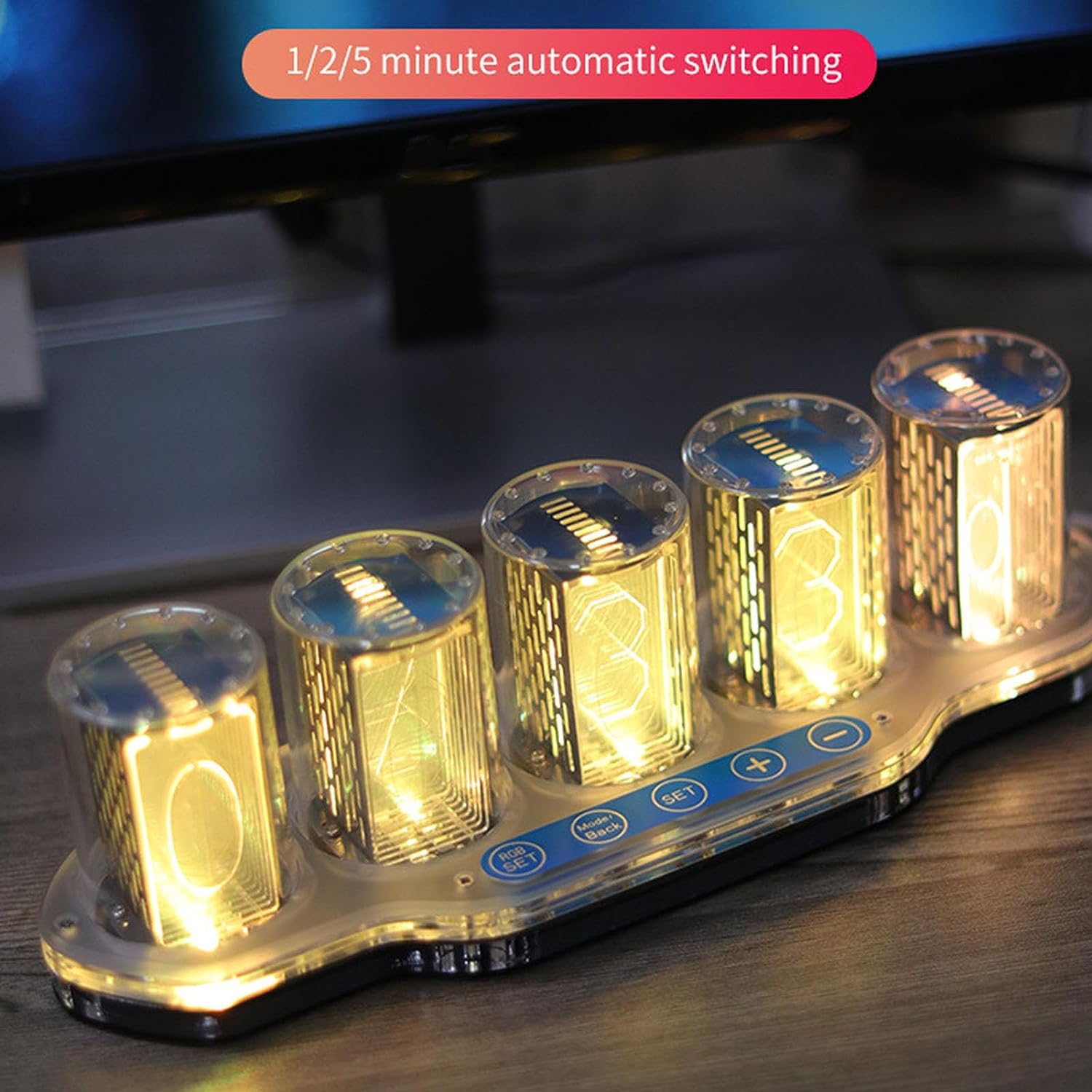 ساعت رومیزی دیجیتال مدل Zudoo RGB Tube Clock - ارسال 25 الی 30 روز کاری