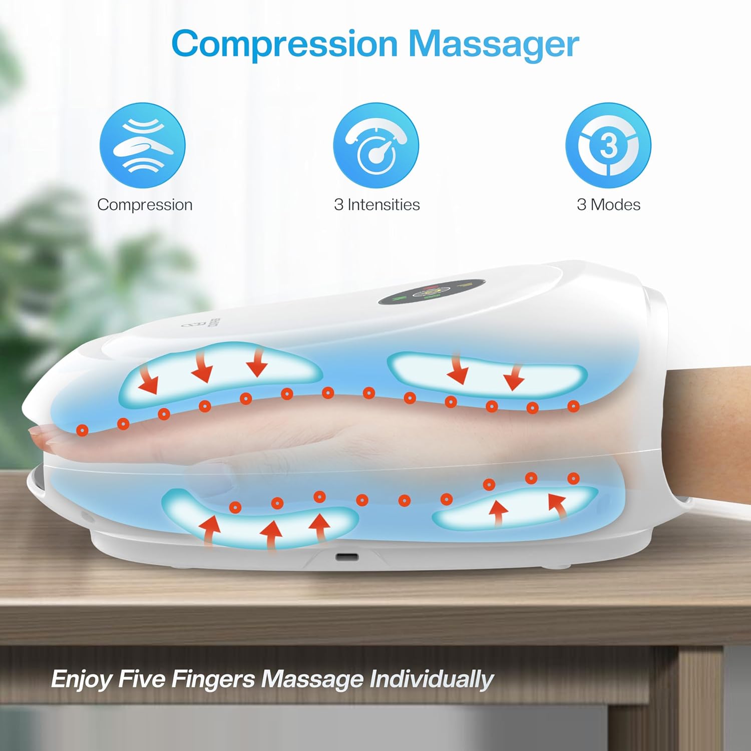 ماساژور دست برقی با گرما و فشرده سازی مدل Comfier Hand Massager For Arthritis - ارسال 20 الی 25 روز کاری