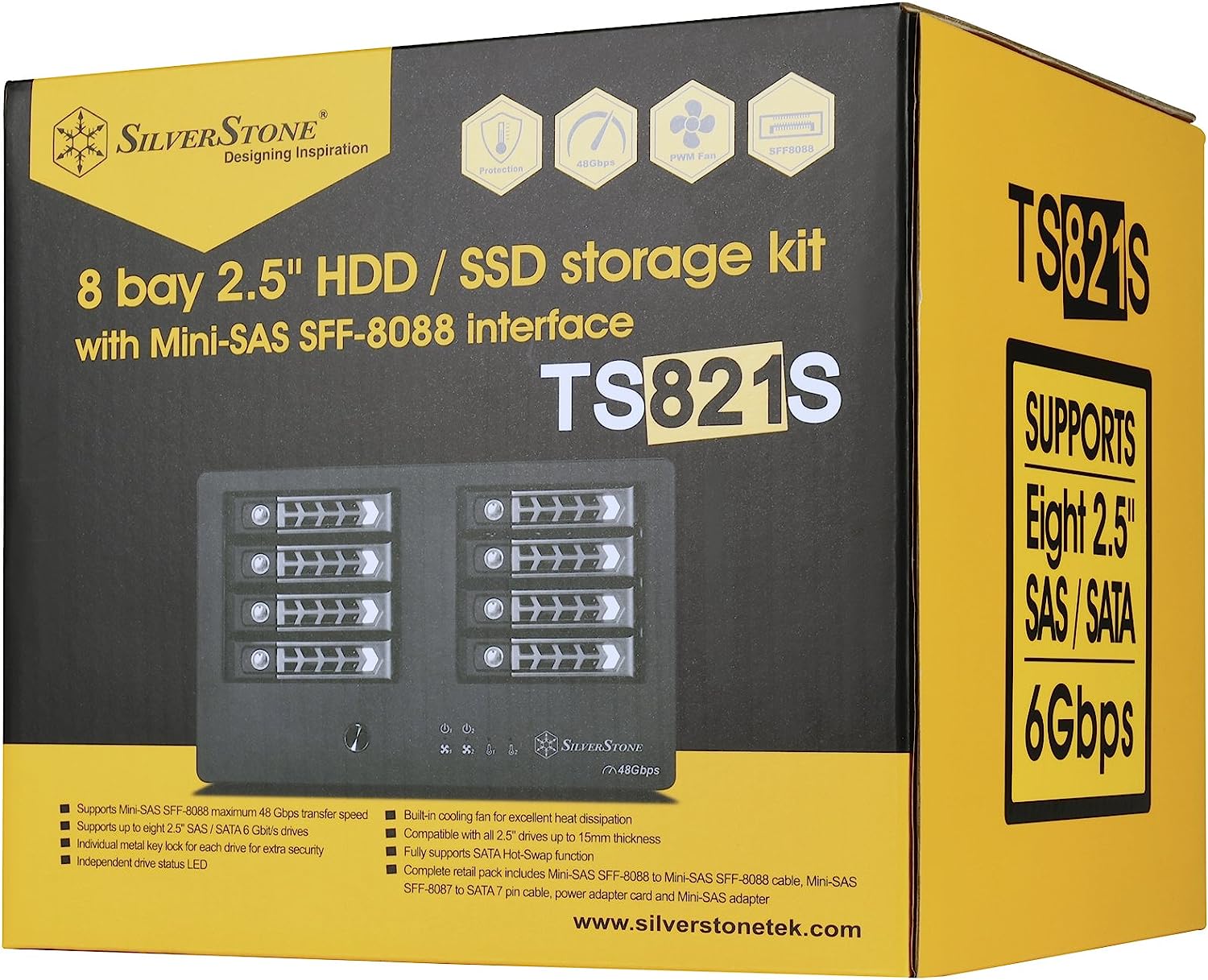 ذخیره ساز تحت شبکه مدل SilverStone SST-TS821S - ارسال 25 الی 30 روز کاری