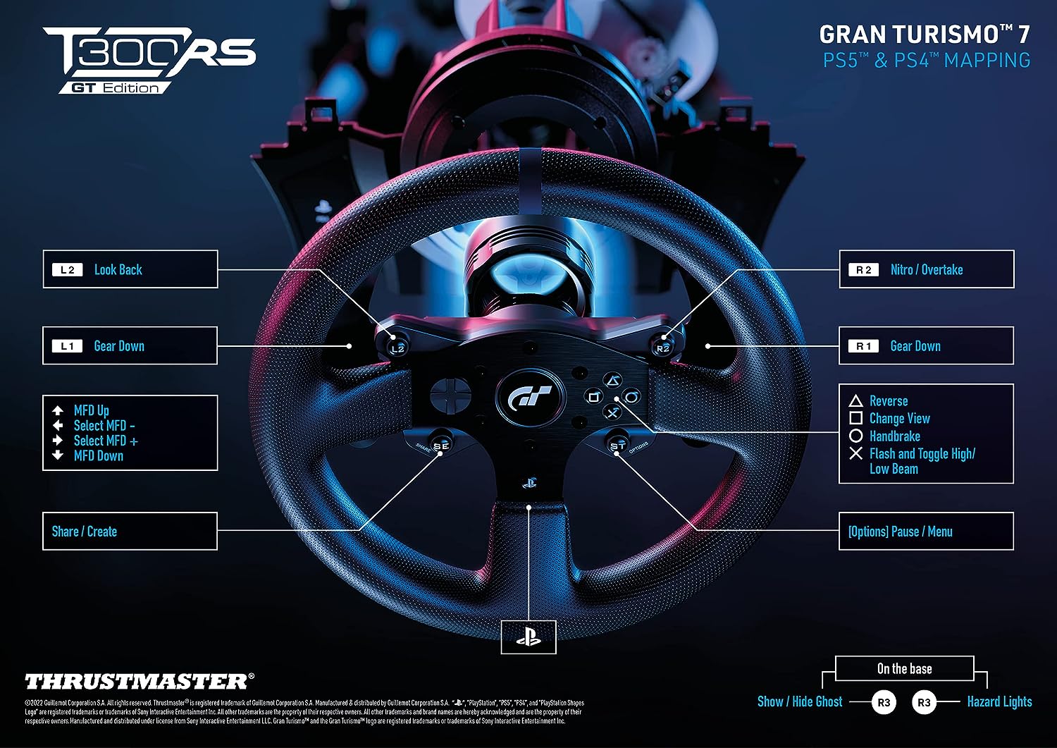 فرمان و پدال بازی  Thrustmaster T300 RS GT Racing Wheel- ارسال ۱۰ الی ۱۵ روز کاری