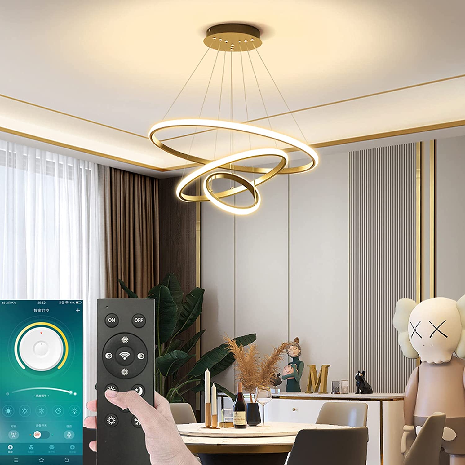 لوستر هوشمند Smart Modern LED Pendant Light - ارسال ۱۰ الی ۱۵ روز کاری