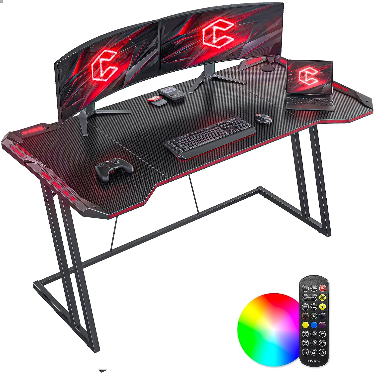 میز گیمینگ مدل CubiCubi Gaming Desk with LED 55 Inch - ارسال 15 الی 20 روز کاری