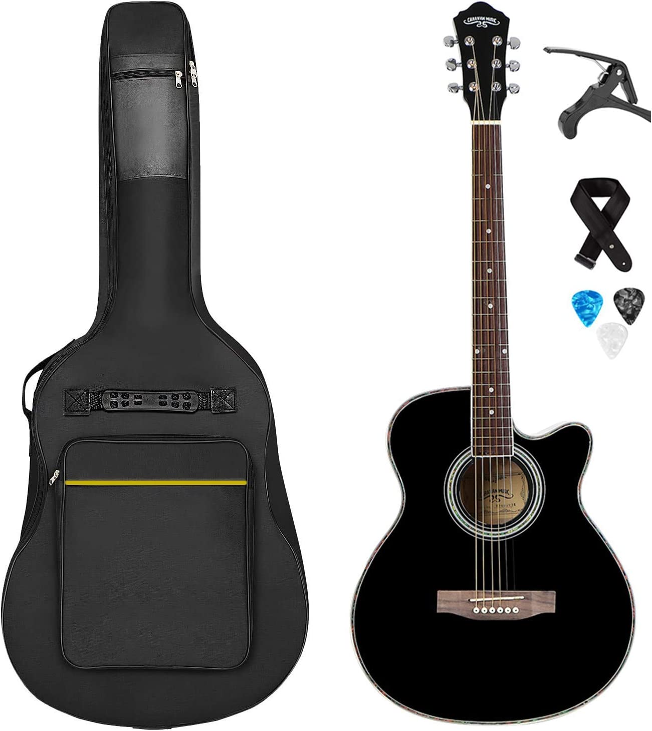 گیتار آکوستیک CARAVAN MUSIC 40 inch Acoustic Guitar in Full Size - ارسال ۱۰ الی ۱۵ روز کاری