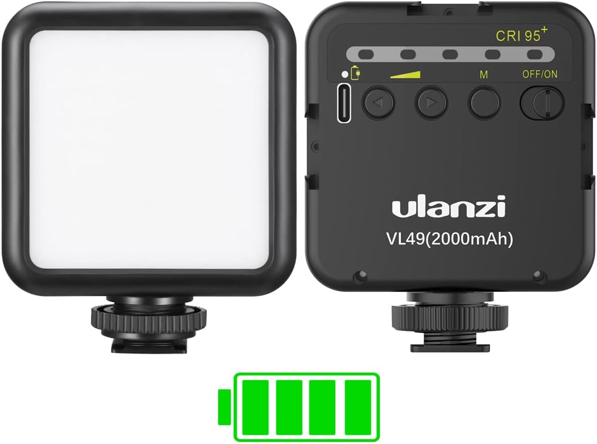 چراغ عکاسی جیبی مدل ULANZI VL49 2000mAh - ارسال 10 الی 15 روز کاری