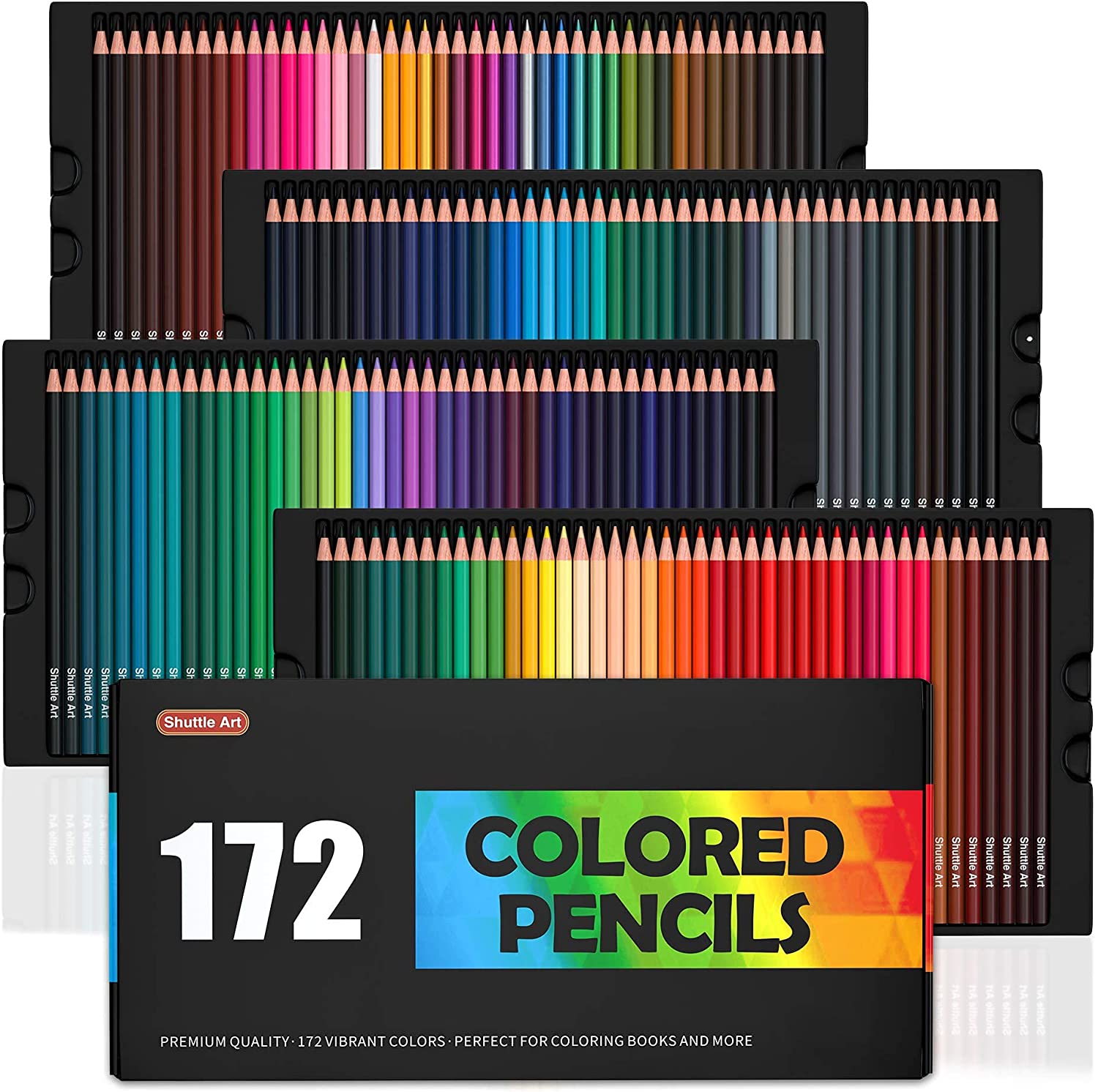مداد رنگی 172 رنگ با هسته نرم هنر شاتل Shuttle Art مدل CP172 - ارسال 15 الی 20 روز کاری