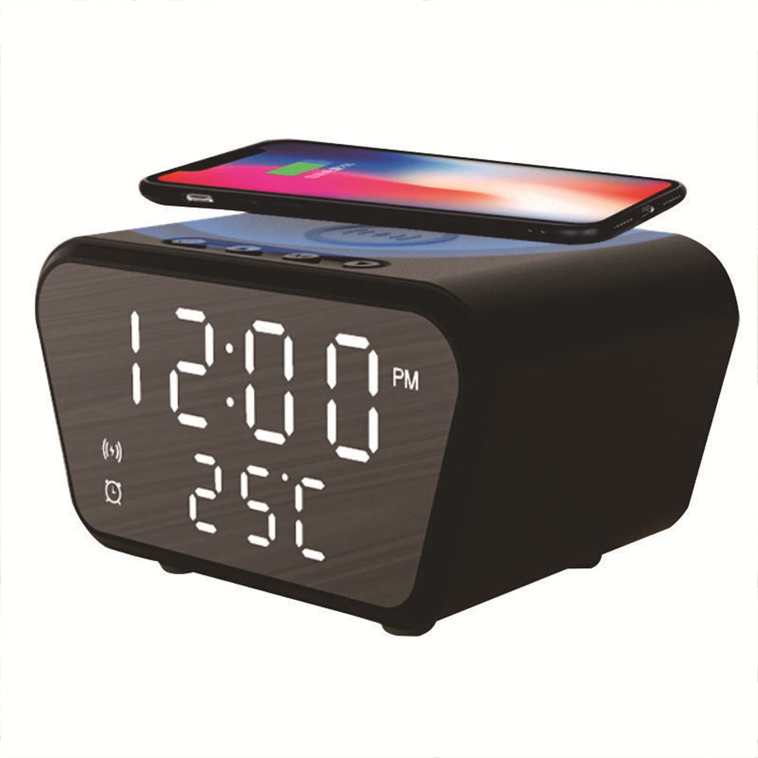 ساعت رومیزی با شارژر بی سیم GGEROU Digital Alarm Clocks with Fast Wireless Charging - ارسال ۱۰ الی ۱۵ روز کاری