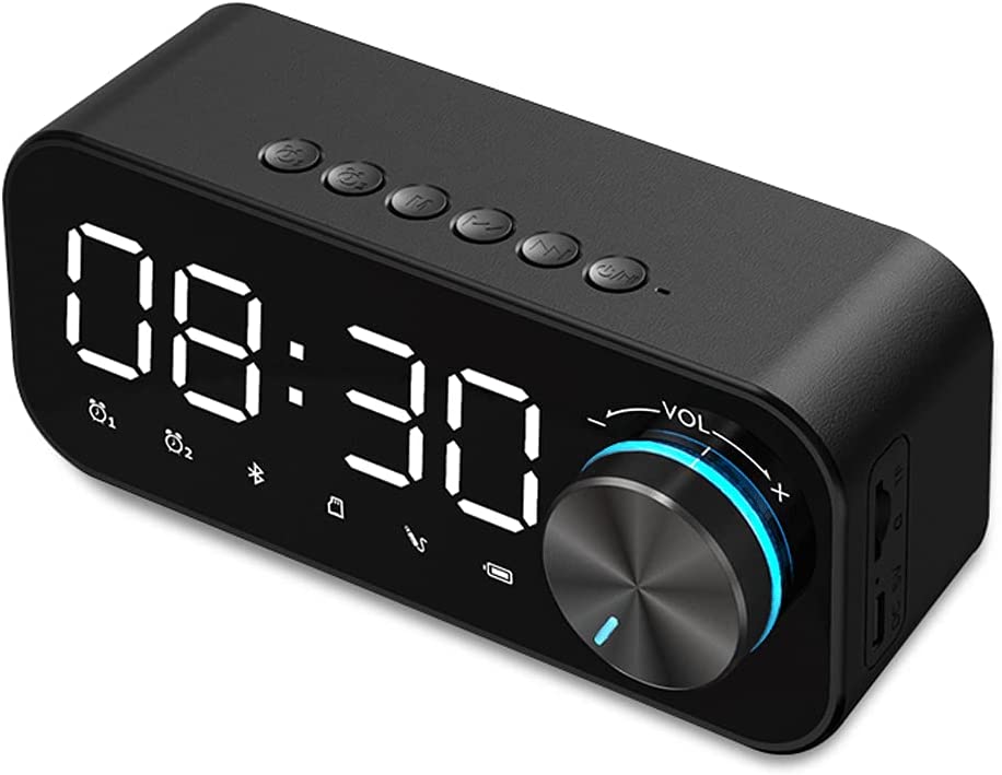 ساعت رومیزی دیجیتال با اسپیکر Portable Bluetooth Speaker 360  HD Stereo Super Bass - ارسال ۱۰ الی ۱۵ روز کاری