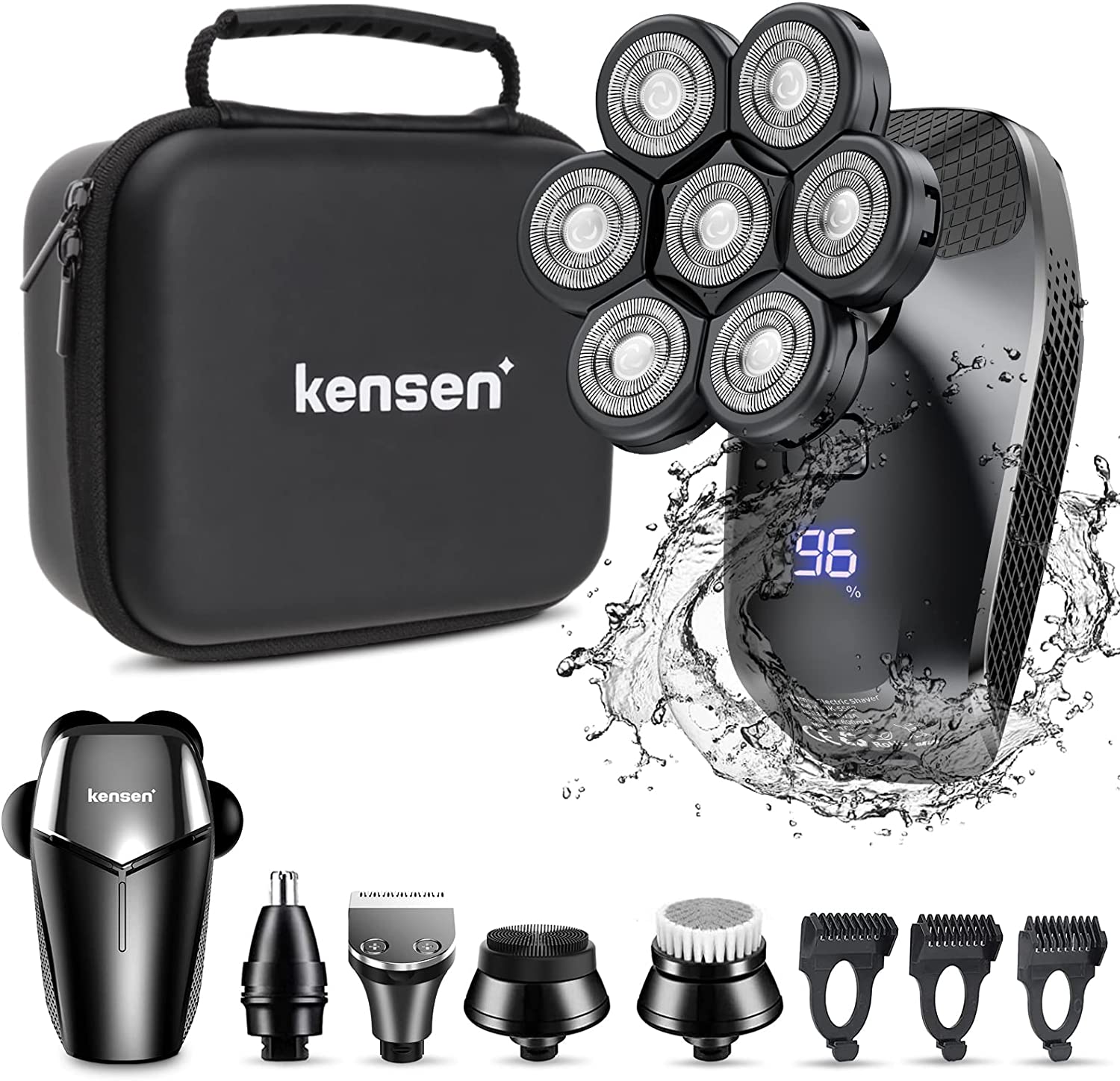 اصلاح سر و ریش مردانه مدل kensen 7D Head Shaver 5 in 1۱۰ - ارسال ۱۰ الی ۱۵ روز کاری