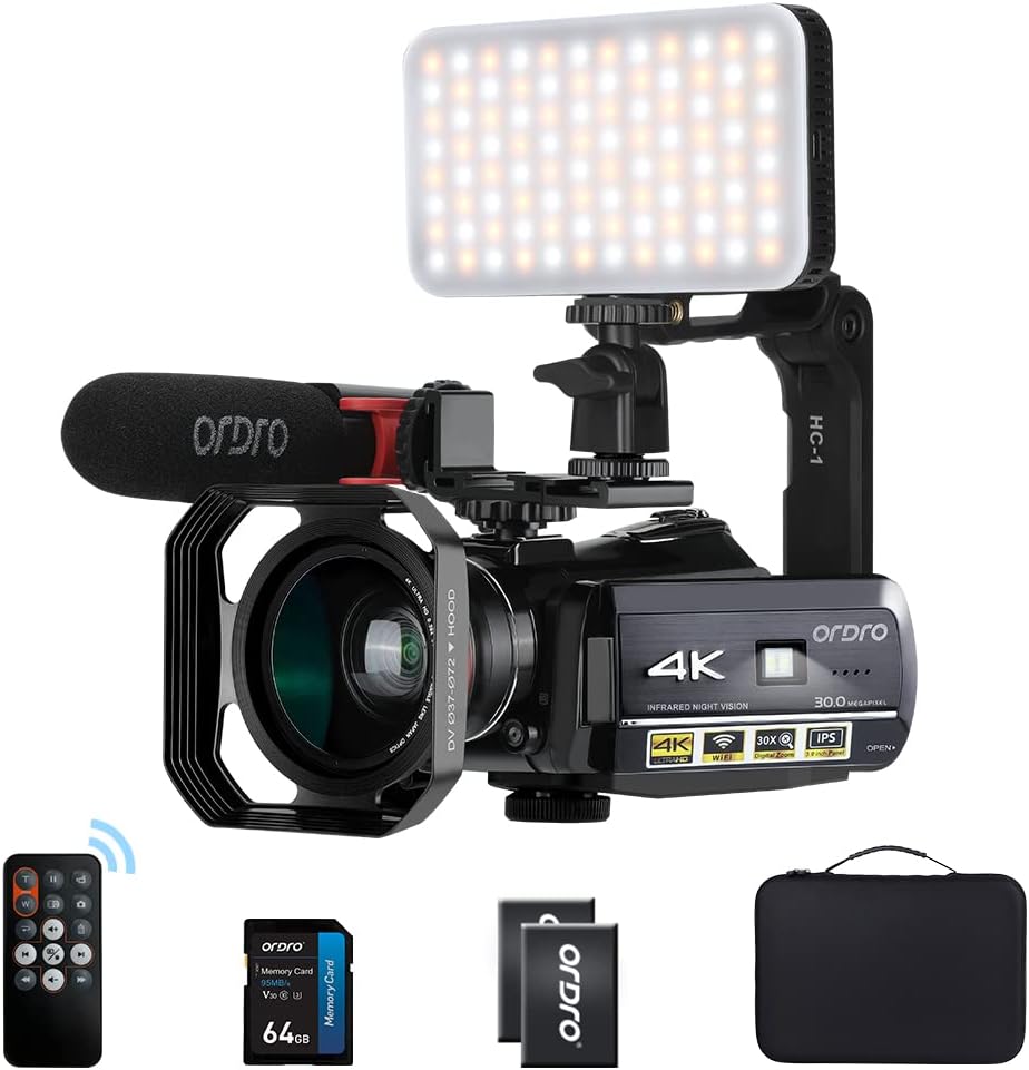 دوربین فیلمبرداری مدل ORDRO Camcorder 4k - ارسال 15 الی 20 روز کاری