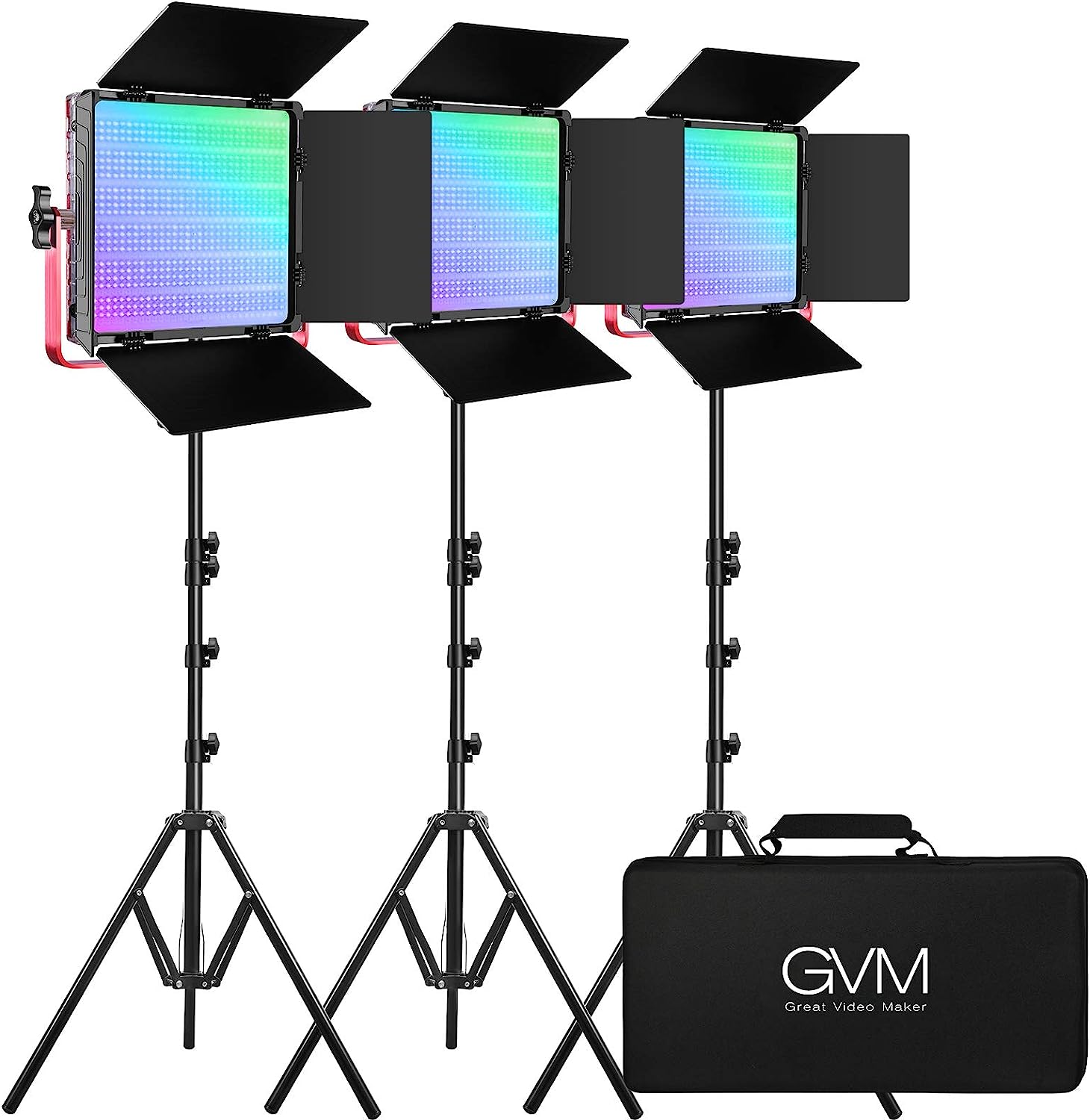 کیت نورپردازی ویدیویی مدل GVM RGB LED Video Light - ارسال 10 الی 15 روز کاری