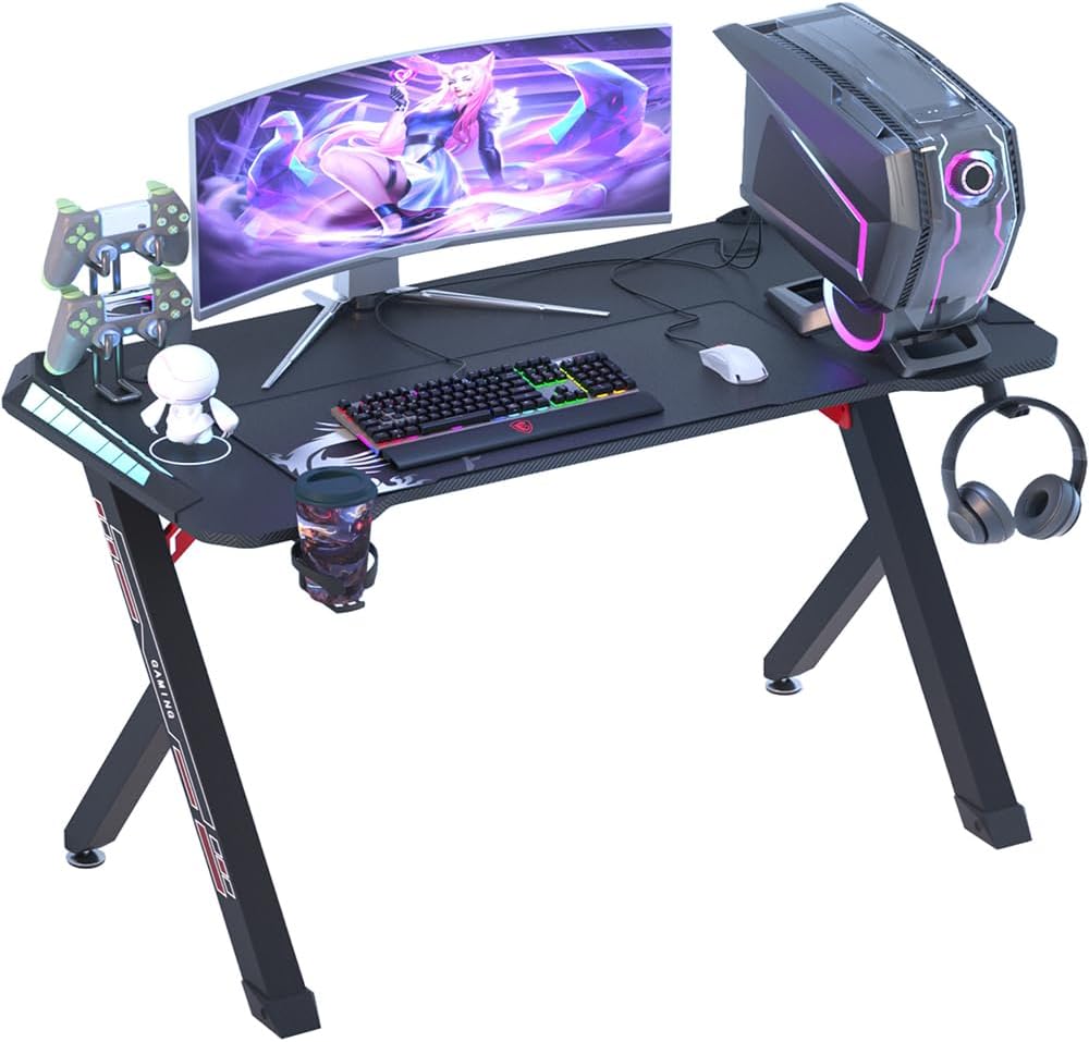 میز گیمینگ مدل medla Gaming Desk with RGB - ارسال ۱۰ الی ۱۵ روز کاری
