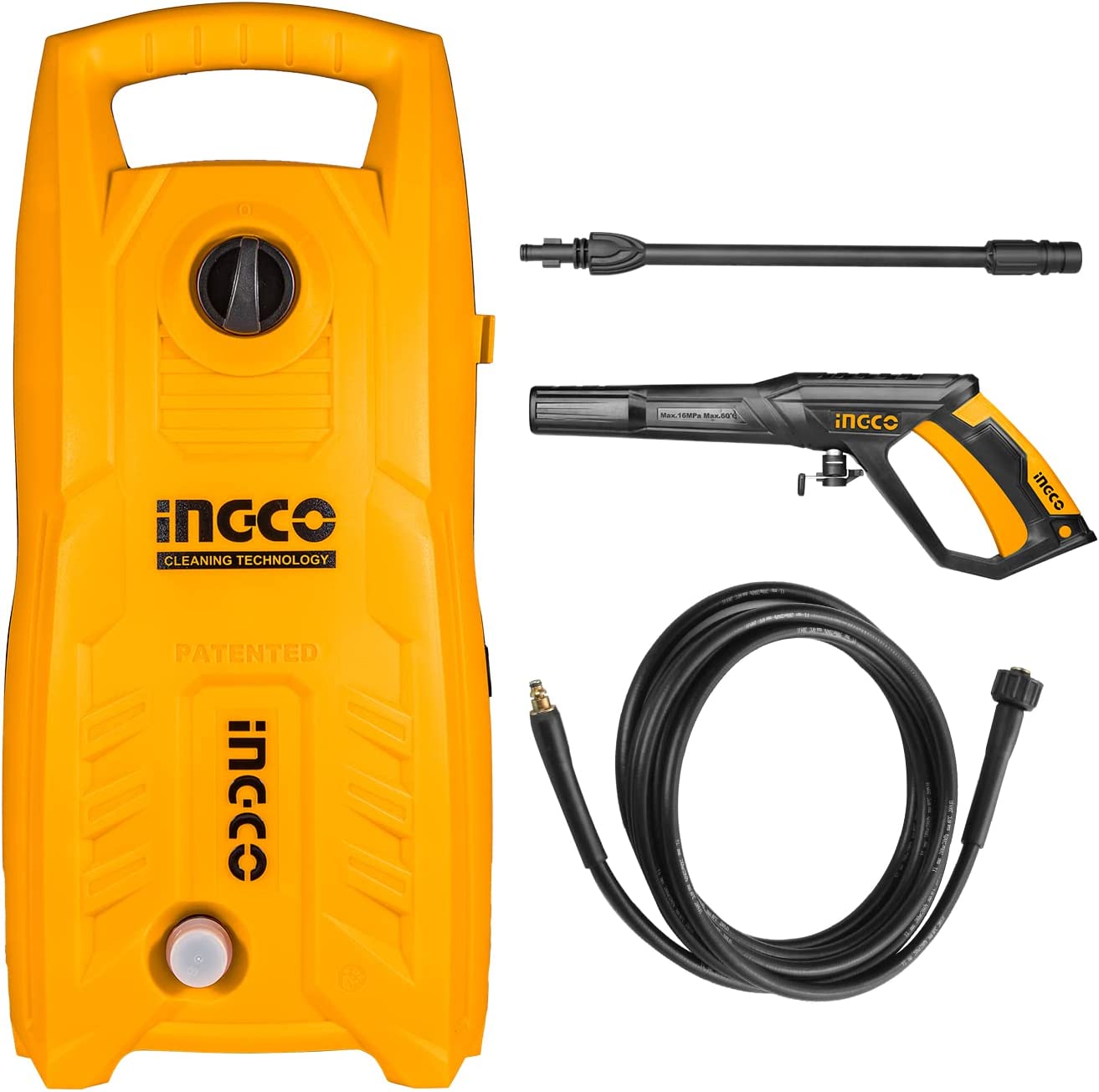 کارواش خانگی اینگو Ingco 130 Bar 1400W Compact Electric Pressure Washer - ارسال ۱۰ الی ۱۵ روز کاری