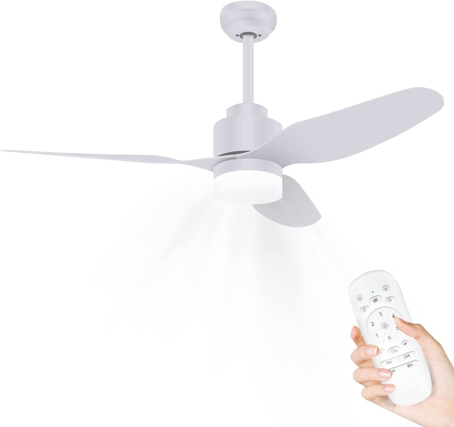 پنکه سقفی با نور Gluckluz Ceiling Fan with Light Remote Control Ceiling Fan - ارسال ۱۰ الی ۱۵ روز کاری