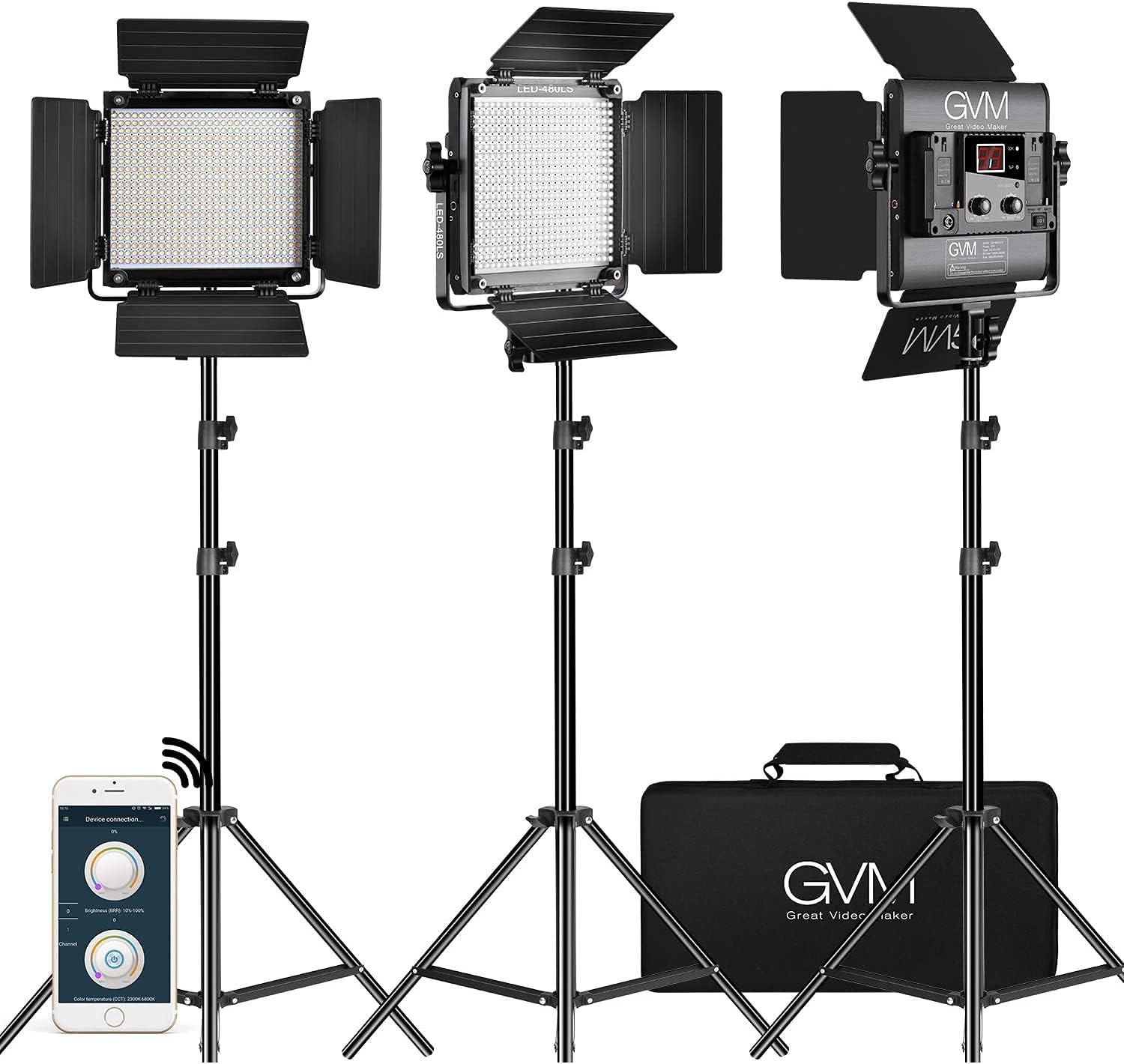 کیت نورپردازی ویدیویی مدل GVM CRI97/TLCI97 - ارسال 10 الی 15 روز کاری