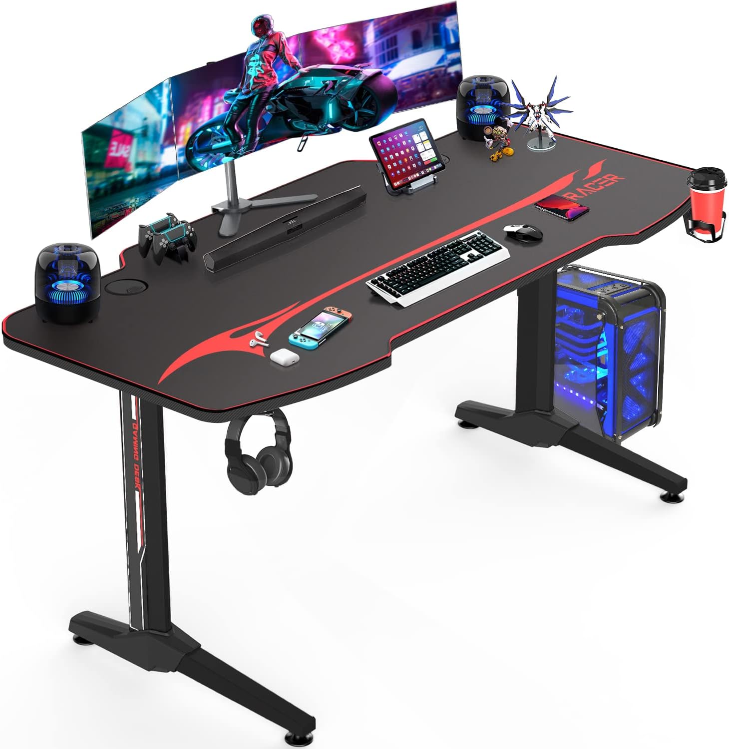 میز گیمینگ شکل T مدل Homall Gaming Desk 140 cm - ارسال 10 الی 15 روز کاری