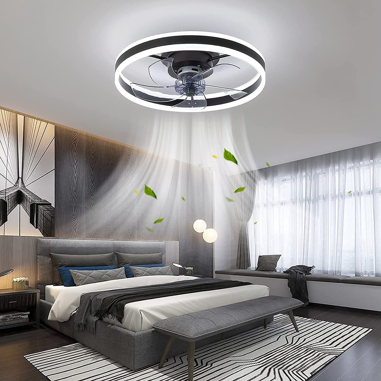 پنکه سقفی Ceiling Fan with Remote Control  Dimmable LED - ارسال ۱۰ الی ۱۵ روز کاری