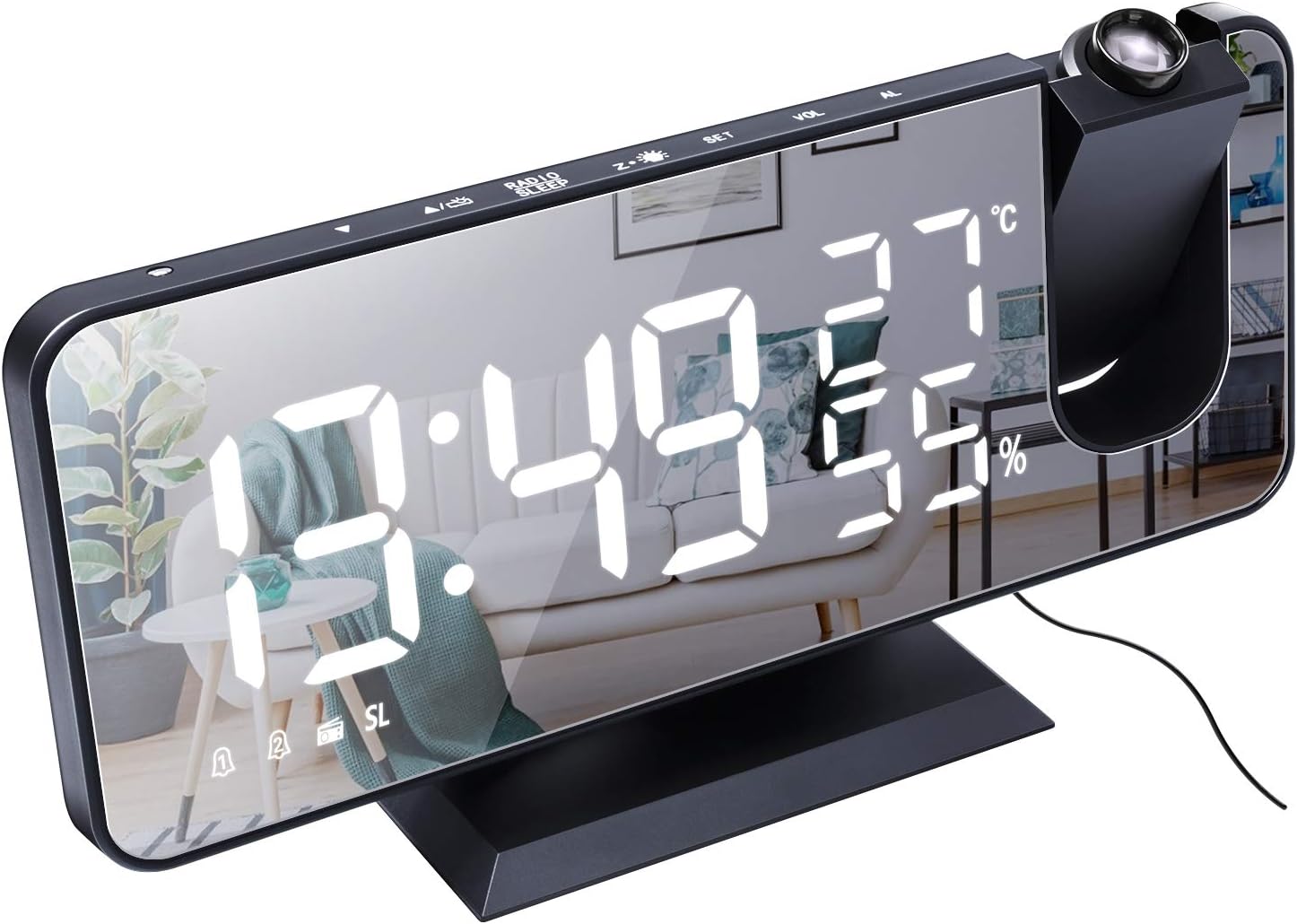 ساعت دیجیتال رومیزی مدل ThreeH Projectionl - ارسال 10 الی 15 روز کاری