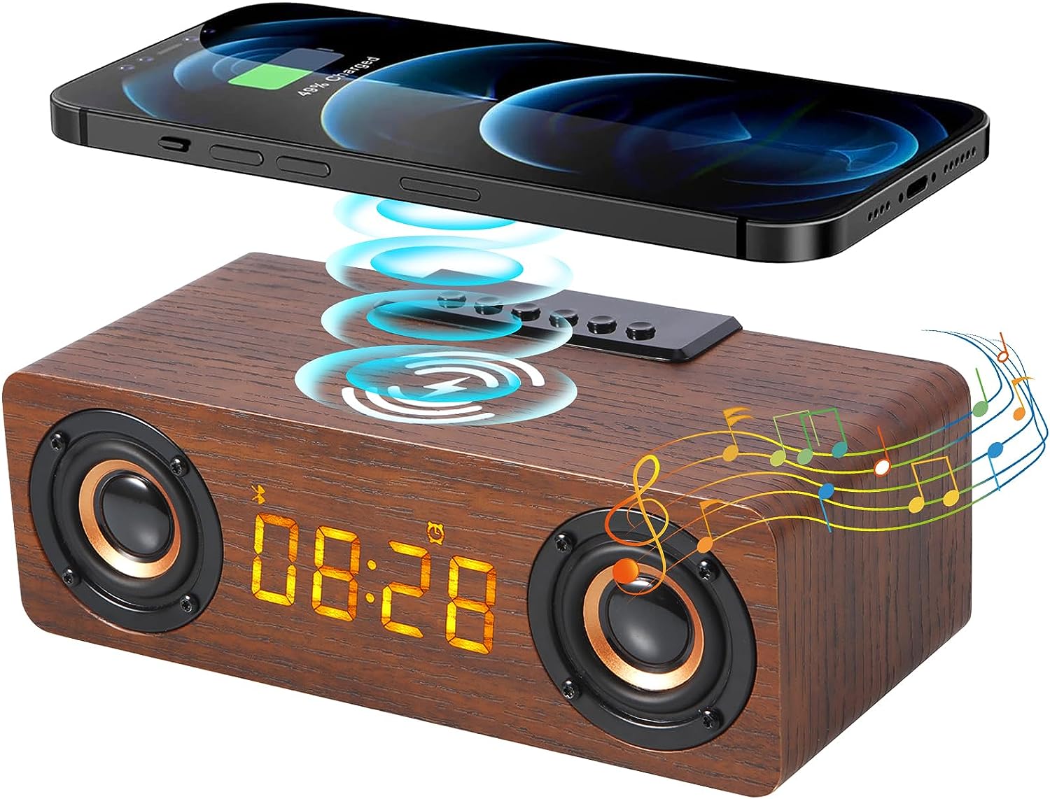 ساعت رومیزی دیجیتال مدل Wooden Digital Alarm - ارسال 10 الی 15 روز کاری